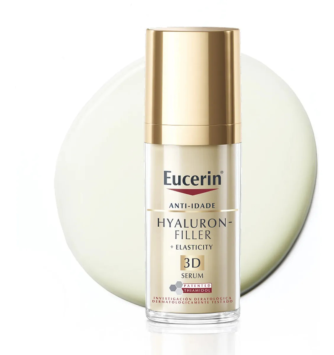EUCERIN 3D Sérum Facial Anti-idade Firmador 30ml Elasticity Pele Madura Hyaluron-Filler Ácido Hialurônico Antirrugas