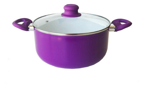 Cacerola Olla Cerámica Antiadherente 22cm 3,5l Tapa Vidrio