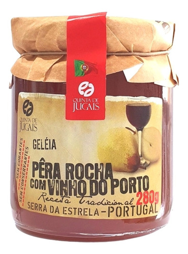 Geléia De Pêra Rocha Vinho Do Porto Quinta De Jugais 280gr
