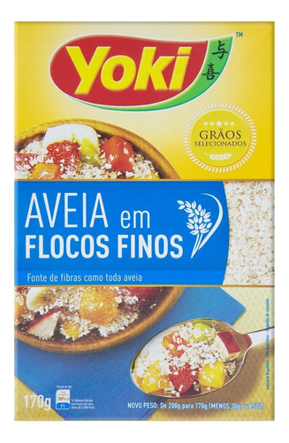 Aveia Em Flocos Finos 170g Yoki