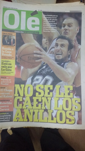  Diario Ole 3995 Manu Ginobili No Se Le Caen Los Anillo 2007