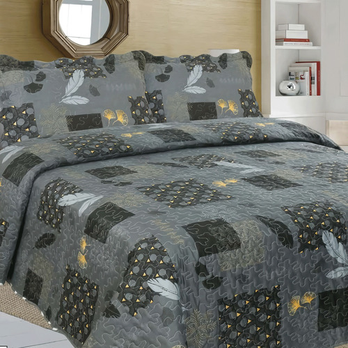 Cubre Cama Edredón Plumón Verano Estampado Diseño 821 2plaza