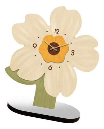 Reloj De Mesa Reloj Analógico Silencioso Decorativo Girasol