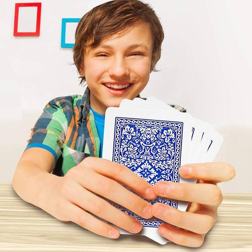Jugando a las cartas extra grande de tarjetas jugando a las cartas Paquete de 52 juegos de cubierta 
