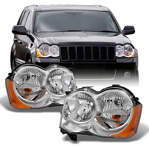 Akkon - Para Jeep Grand Cherokee Faros Delanteros Tipo Halóg