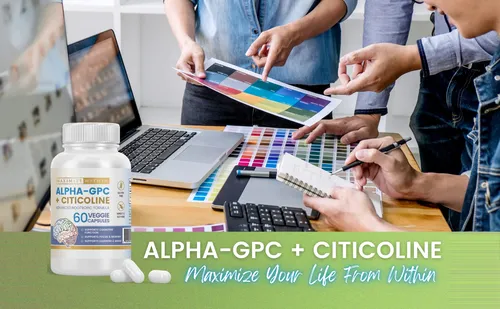 Alpha Gpc + Citicoline 60 Cap, Frmula Concentrada De 1600 Mg