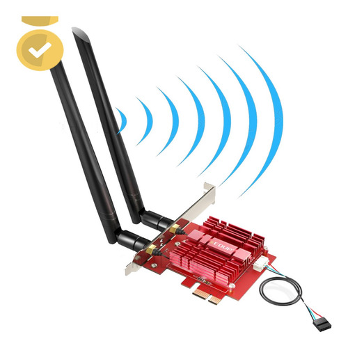 Tarjeta De Red Pci-e Dual Band Wifi 6 Bluetooth 3000m 2 Ante