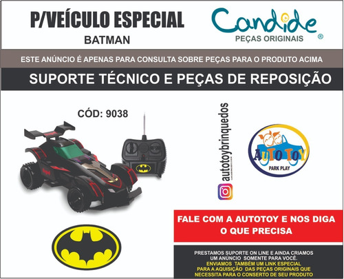 Veículo Especial 9038 -  Batman - Peças De Reposição