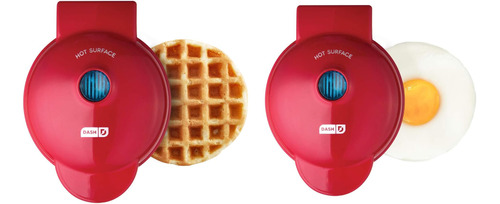 Dash Mini Maker Waffle Maker + Plancha, Paquete De 2 Plancha