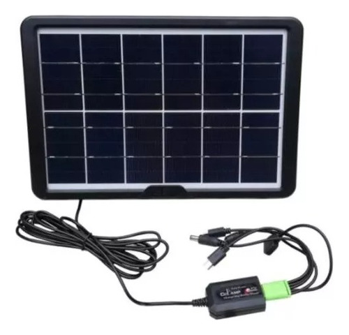 Cargador Panel Solar Portátil Celular Usb 6w Multifuncional