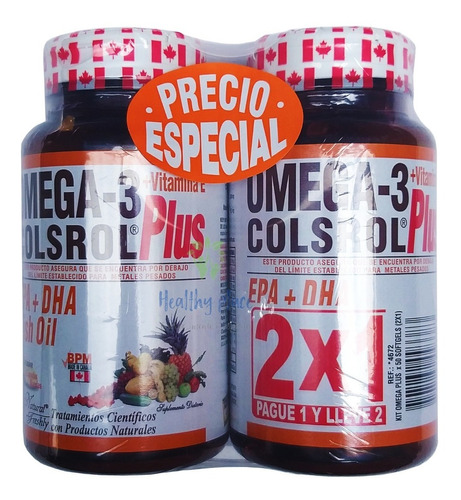 Omega 3 Fish Oil 1000mg 50 Caps X2 - Unidad a $489