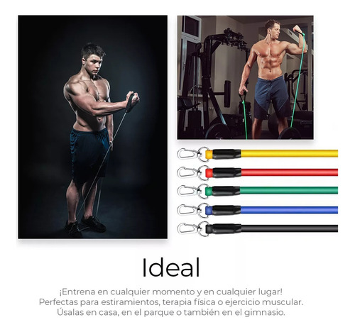 Ligas De Resistencia Raganet Para Pilates Y Gimnasio Multicolor
