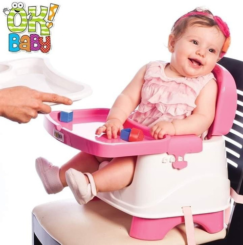 Silla De Comer Booster Plegable Portátil Bebè Nombre Del Diseño Rosa