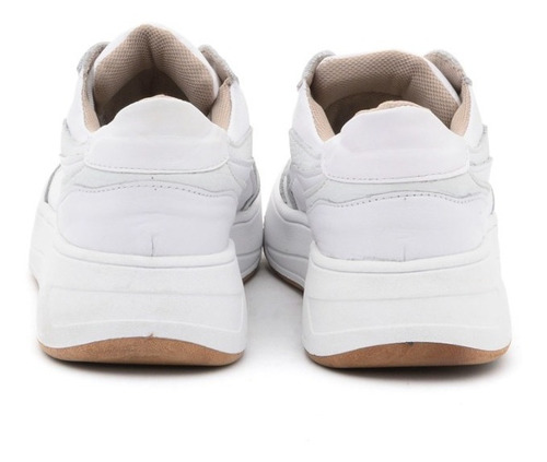 Imagen 4 de 6 de Zapatillas De Cuero Con Plataforma Mujer Urbanas Sneakers
