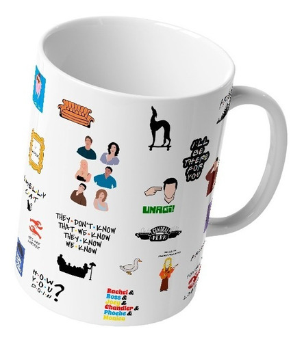 Taza Friends Serie Tv Collage Miniaturas Original Nueva Cafe