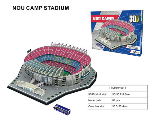 Puzzle 3d Bloques Del Estadio Barcelona Camp Nou