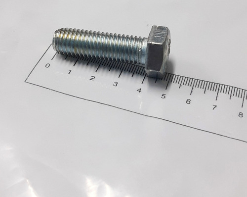 Parafuso Sextavado M12 X 40mm Zincado Branco - 10