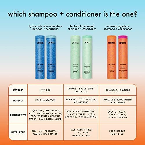 Amika Hydro Rush Shampoo De Hidratação Intensa Com Ácido Hia