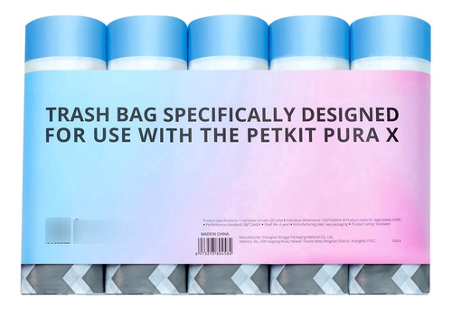 Petkit Purax Puramax - Bolsas De Basura Reemplazadas, 5 Roll