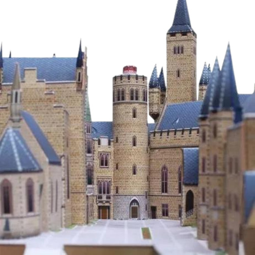 Projeto P/ Fazer Castelo Alemão Maquete Papel Basta Montar