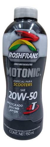 Aceite Motor 4t 20w50 Moto Scooter Roshfrans 950ml