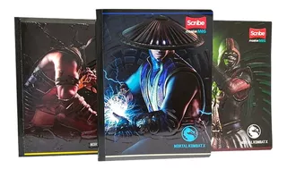 Cuaderno Cosido Cuadriculado Mortal Kombat 100 Hojas Scribe