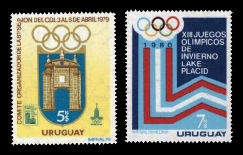 Olímpicos Invierno - Uruguay 1979 - Serie Mint - Yv 1014-15