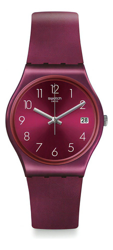 Reloj Swatch Redbaya Gr405 Color De La Correa Rojo