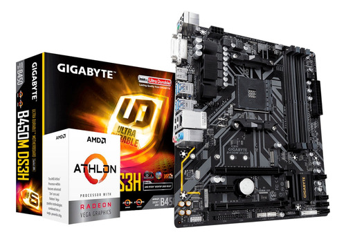 Kit De Actualizacion Amd Athlon 3000g + Gigabyte B450m Ds3h