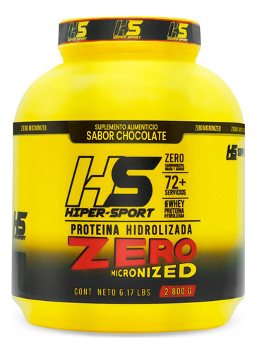 Proteína Whey Hidrolizada Zero 2.8 Kg Sabores Hiper Sport Hs Chocolate