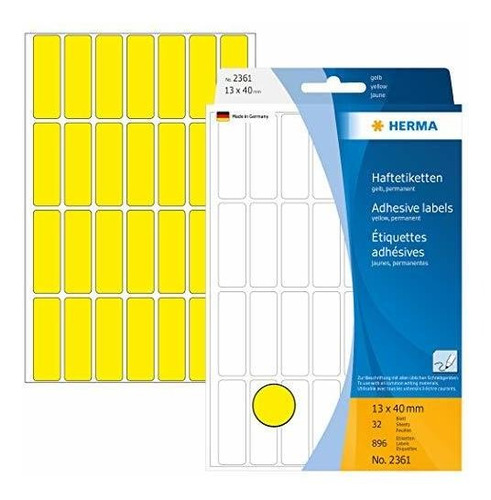 Etiqueta - Herma 2361 Multi-purpose Labels 13x40 Mm Yellow P