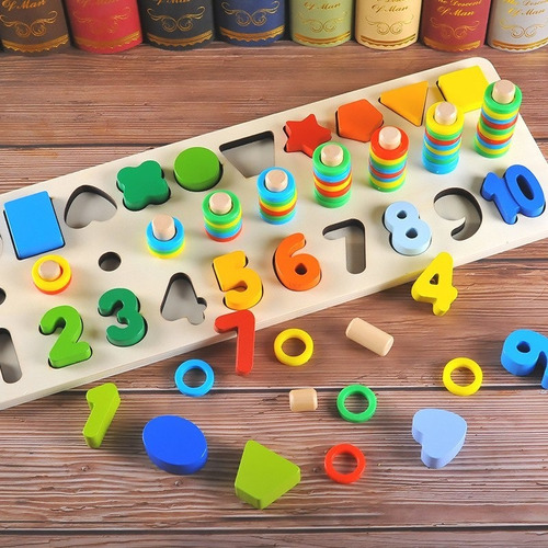 Set Matemáticas Puzzle Numero Y Cantidades Calculo Niños