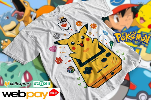 Polera Pokemon Pikachu Gameboy