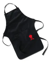 Comprar Weber Style Delantal Mandil Para Parrillero Carne Asada Color Negro Diseño de la tela Negro con Logo Rojo