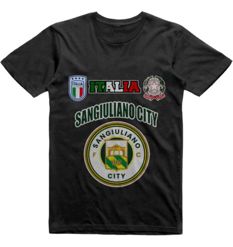 Remera Algodon Negra Fc Sangiuliano City Italia