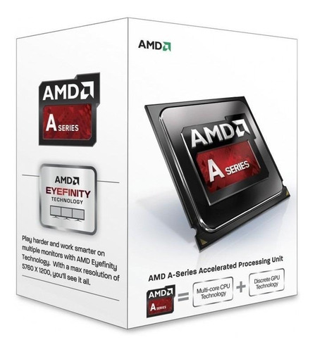 Processador gamer AMD A8-6500 AD6500OKHLBOX  de 4 núcleos e  4.1GHz de frequência com gráfica integrada