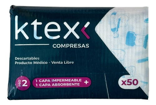 Compresas Descartables Colores Ktex Pro 2 X 50u Odontología