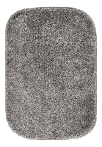 Juego De 4 Alfombras De Baño Lavables Nylon Gris
