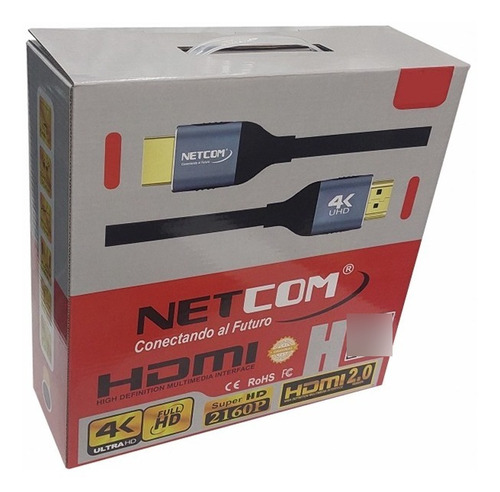 Cable Hdmi 2.0 4k, 20 Metros - Ultra Hd 3840x2160p - Netcom