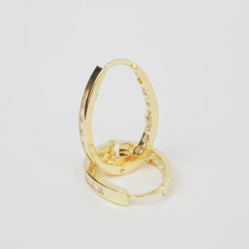 Amor Eterno - Arracadas / Aretes Huggies Dahlia Gde Oro 10k