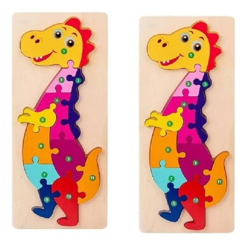 Puzzle 3d Didactico Dinosaurio Tolipa De Colores Audioimport