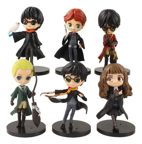 Set 6 Figuras Harry Potter Coleccion Ron Hermione Draco