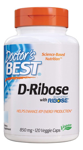 D-ribosa Con Ribosa Bioenergetica Vegano Natural 120 Capsula