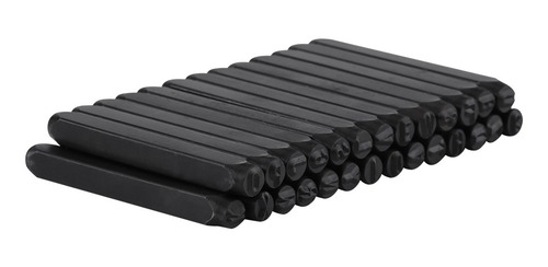 Juego De 36 Sacabocados De Acero Al Carbono Con Números Y Le
