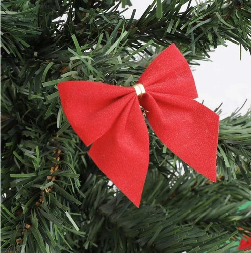 Imagem 5 de 5 de 24 Laço Lacinho Enfeite Árvore Natal Clássico Vermelho