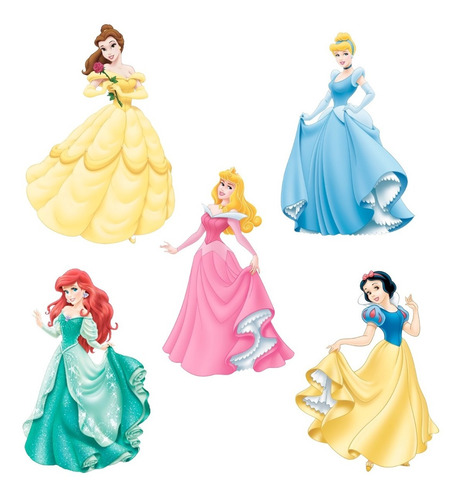 Princesas Figuras Decorativas Paquete Plástico Rígido