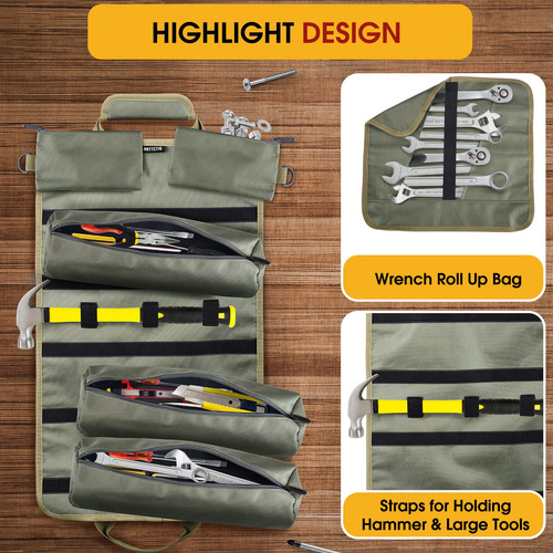 Bolsa Enrollable De Herramientas Resistente 6 En 1 Para Homb