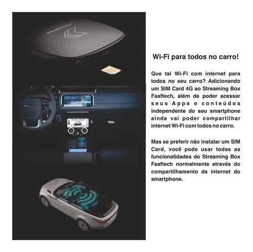 Imagem 3 de 5 de Streaming Box Automotivo Para Carros Com Sistema Carplay