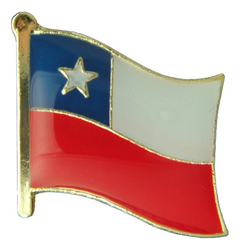 24 X Piocha Pin Bandera Chilena Metalica Boton Chile