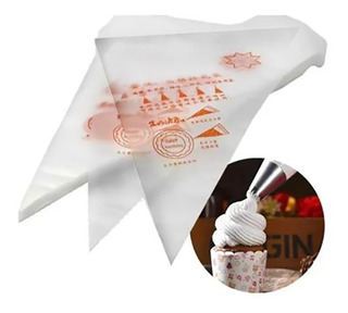 gabkey 100 piezas de plástico manga pastelera desechable manga pastelera para decorar tartas Cupcake tamaño pequeño, mediano y grande large transparente 